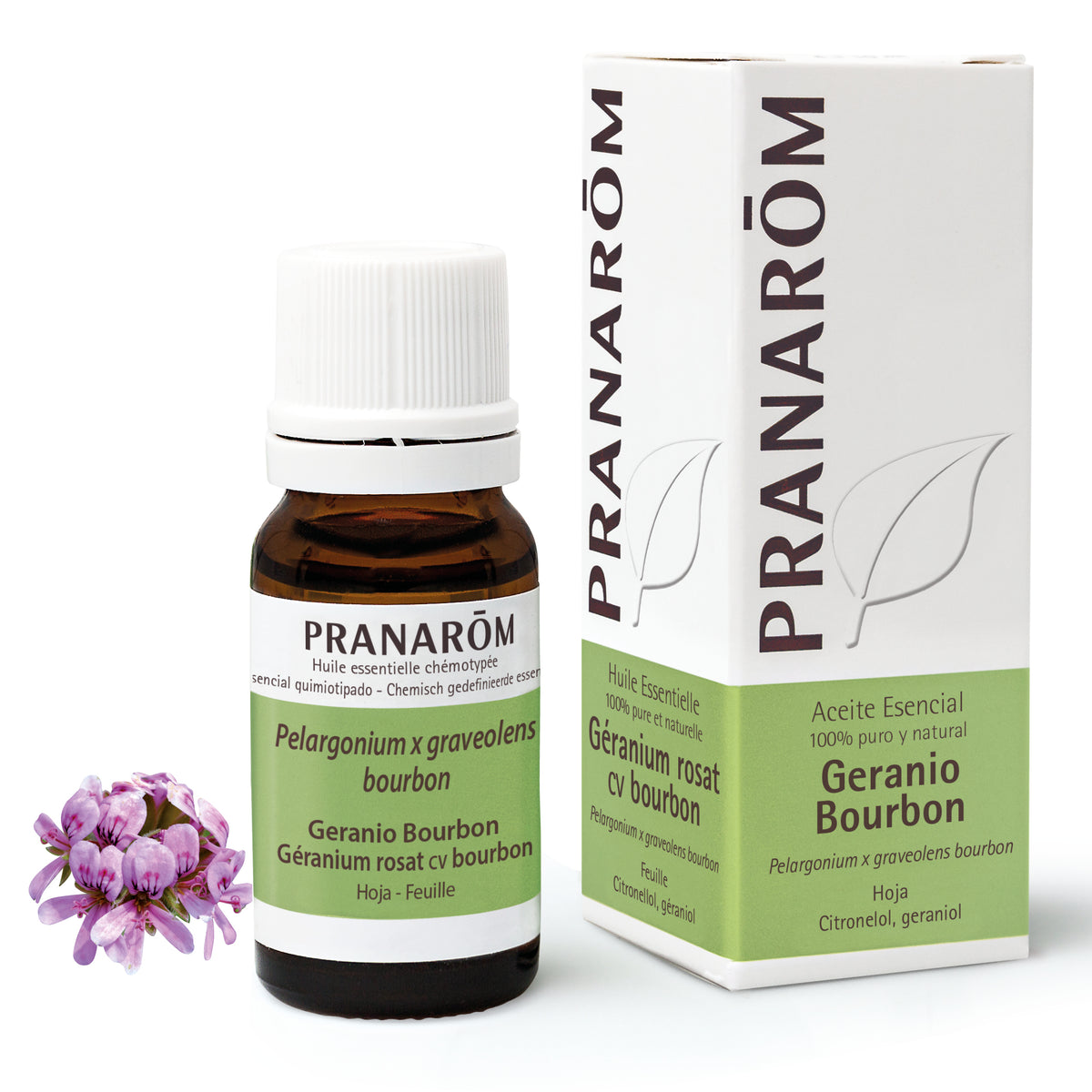 Aceite esencial de geranio bourbon (hoja) 10 ml, Pranarom