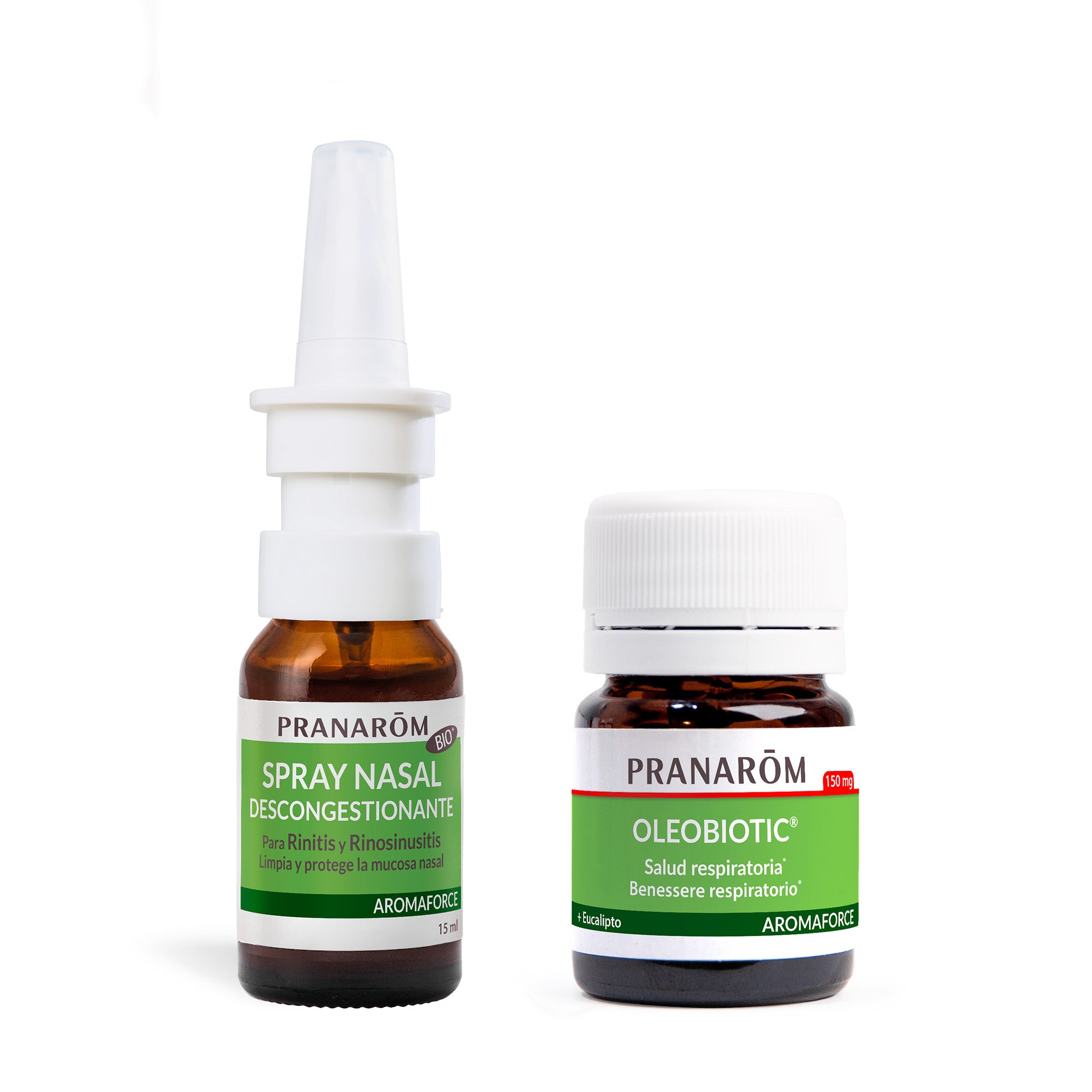 Duo pack respiración fácil: aerosol nasal + Oleobiotic® salud respiratoria